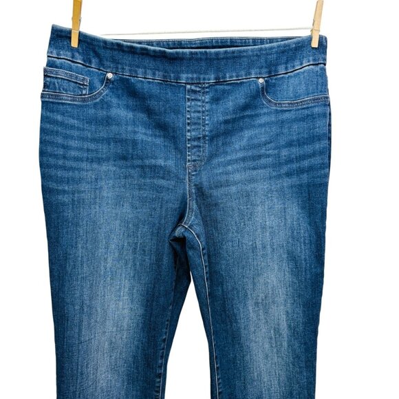 Chicos Womens Jegging Ankle Stretch Denim Slim Pull On Jean Size 2.5 | L | 14R - Picture 4 of 12